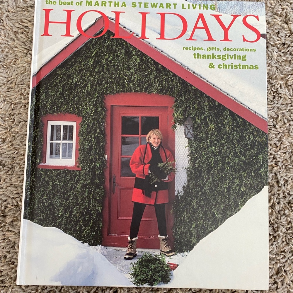 Martha Stewart Holidays Book with Red and Green Cover